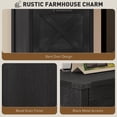 thumbnail image 3 of HOMCOM 2 Drawer Vertical File Cabinet with Silent Slides, Rustic Farmhouse Filing Cabinet with Barn Doors for A4/Letter Size, Printer Stand with Storage for Home Office, Distressed Black, 3 of 5