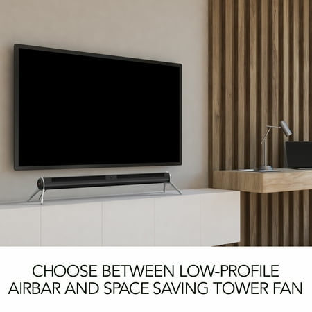 Sharper Image - AXIS 47 Airbar Tower Fan - Black