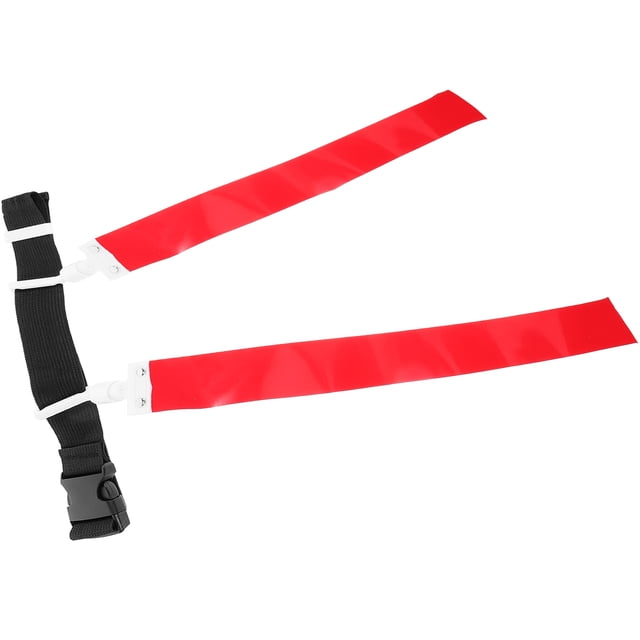 NIYANGLE 1Pack Football Flag Belt Red Color Ribbon and PVC for Outdoor Football Game