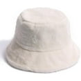 thumbnail image 4 of CoCopeaunts Women Bucket Hat Winter Autumn Thick Warm Soft Lamb Wool Basin Hat Solid Color Ladies Prevent Cold Fisherman Hat, 4 of 8