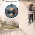 thumbnail image 4 of 3D Metal Hanging Wind Spinners - Circular Design with Concentric Patterns for Yard & Garden Decor - Serene Lake & Mountain Scene, 4 of 6