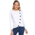 thumbnail image 4 of Purcoar Women's Button Down V-Neck Soft Knit Sweater Cardigan, 4 of 10
