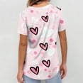 thumbnail image 5 of Valentines Scrubs Top for Women Plus Size Loose V Neck Cute Valentine Love Printed Scrub Shirts Casual Short Sleeve Scrubs Medical Nurse Workwear Nursing Uniform with Pockets Pink L, 5 of 5