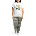 thumbnail image 4 of CafePress - Irish Giraffe Shamrock Women's Light Pajamas - Women's Short Sleeve Print T-Shirt and Pants Light Cotton Pajama Set, 4 of 7