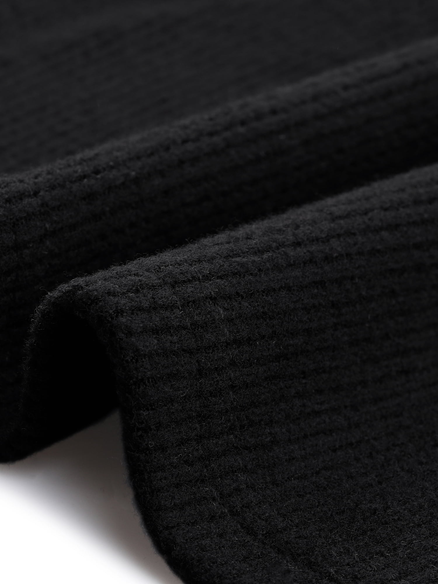 DARING DIVA Women's Turtleneck Sweater Long Sleeve Loose Fit Knit Top S Black