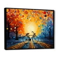 thumbnail image 2 of Designart "Bicycle Harmonious Pedals Painting I" Transportation Floater Framed Canvas Print, 2 of 7