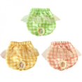 thumbnail image 2 of Pet Dog Physiological Pants Sanitary Panties Adjustable Dog Plaid Printed Lace Briefs Washable Cotton Diapers Puppy Shorts, 2 of 6