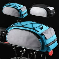 Nsxcdh Bike Rear Seat Trunk Bag Large Capacity Reflective Waterproof 3 Pocket With Shoulder Strap Handlebar Mount For Road MTB Commuter Travel