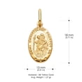 thumbnail image 4 of Ioka-14K Yellow Gold St. Christopher Protect Us Religious Charm Pendant For Necklace or Chain, 4 of 6