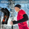 thumbnail image 4 of Ludolm 2 Pairs Arm Sleeves Warmer Cycling Thermal Warmer Sleeves Arm Winter Cover with Thumb Holes for Men Women, 4 of 7