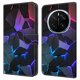 thumbnail image 1 of For Honor Magic7 Pro 5G Case with Card Slot Pattern Printed TPU+PU Leather Flip Phone Cover - Red Ow, 1 of 5