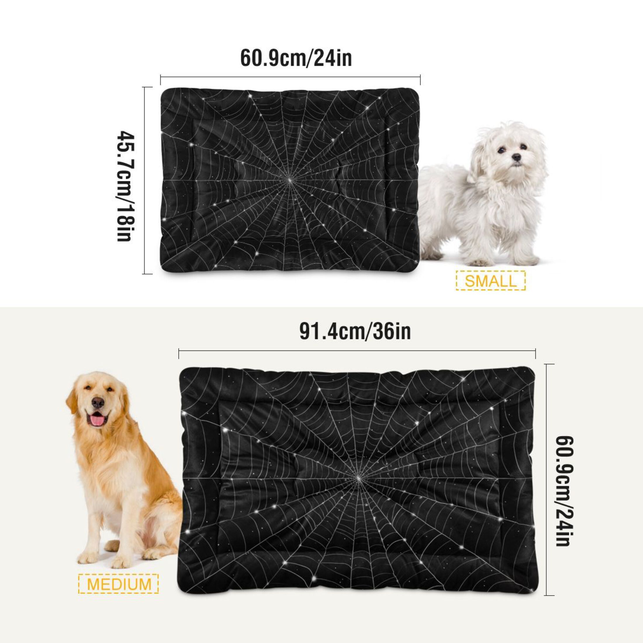 Cozy Mat Pet Bed Indoor Outdoor Warm Soft For Cat Dog Puppy(S/M) Grid Pattern