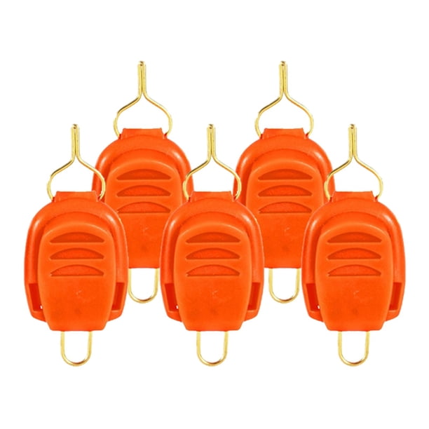 5 uds Clips portátiles Sharpla para línea Gancho de pesca duradero con pasador antideslizante naranja Clip de línea de pesca
