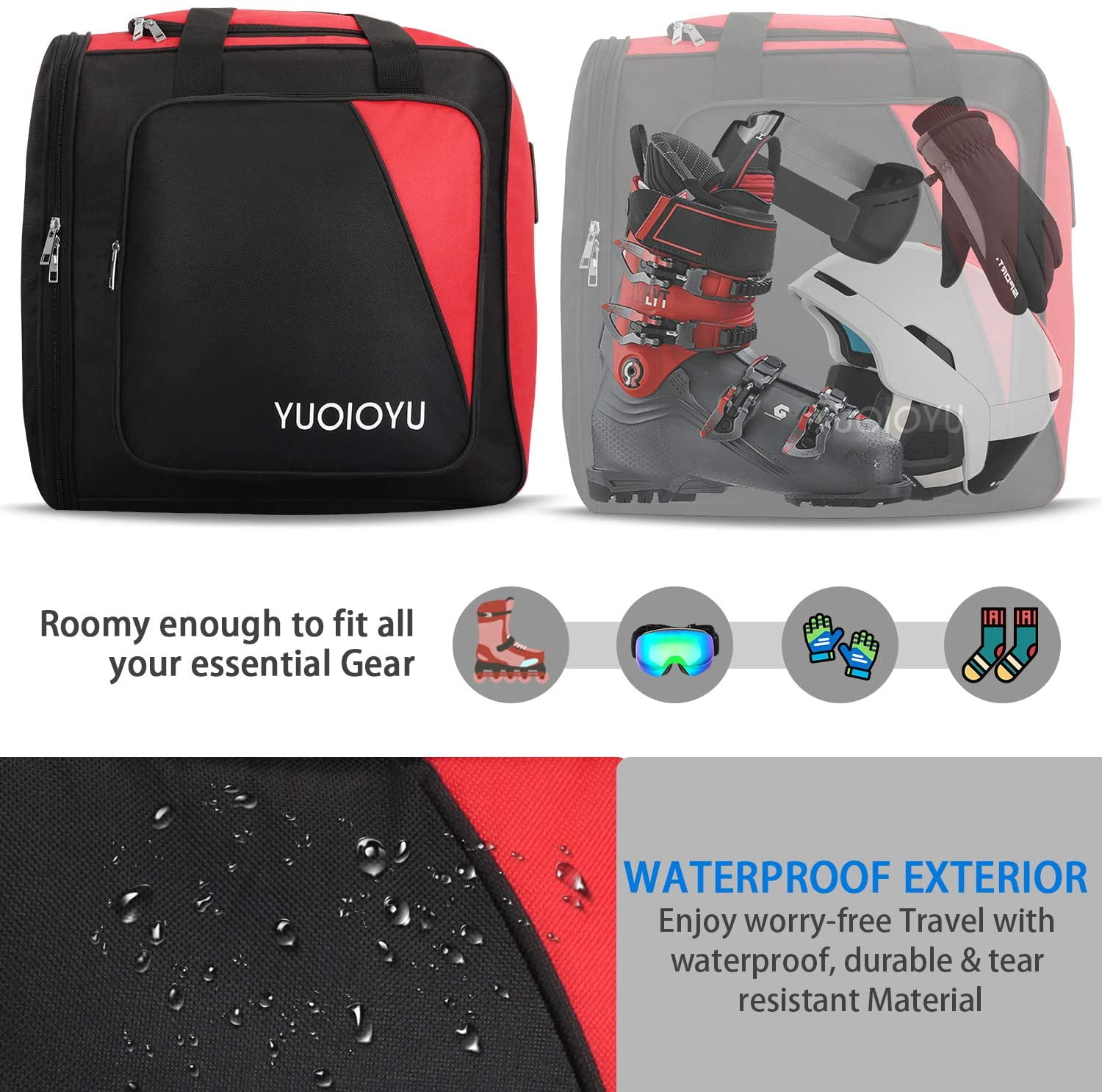 compact ski boot bag