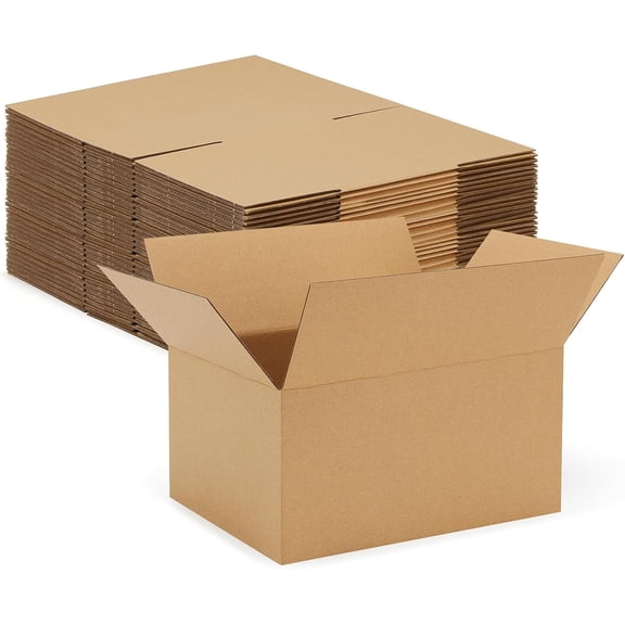 4x4x4" Cardboard Box Mailers 25 Pack Brown Cube Corrugated Small Shipping Boxes for Mailing