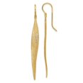 thumbnail image 4 of Auriga Fine Jewelry 14K Yellow Gold Diamond Long Leaf Dangle Earrings for Women (L- 2.28 inch, W- 0.25 inch), 4 of 6