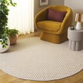thumbnail image 2 of SAFAVIEH Cape Cod Rowina Wavy Striped Area Rug, Ivory/Gold, 6' x 6' Round, 2 of 10