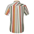 thumbnail image 2 of SSLR Hawaiian Shirt for Men Striped Shirt Casual Short Sleeve Button Down Shirts, 2 of 8