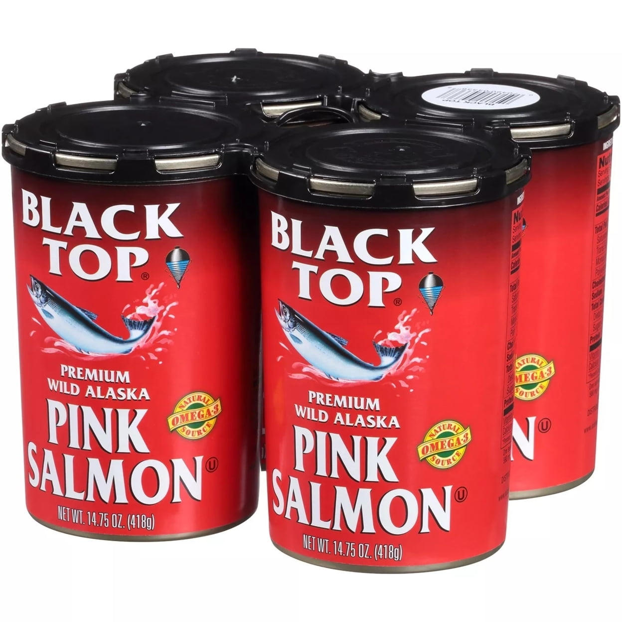 Black Top Premium Wild Alaska Pink Salmon 14.75 Ounce (Pack of 4)