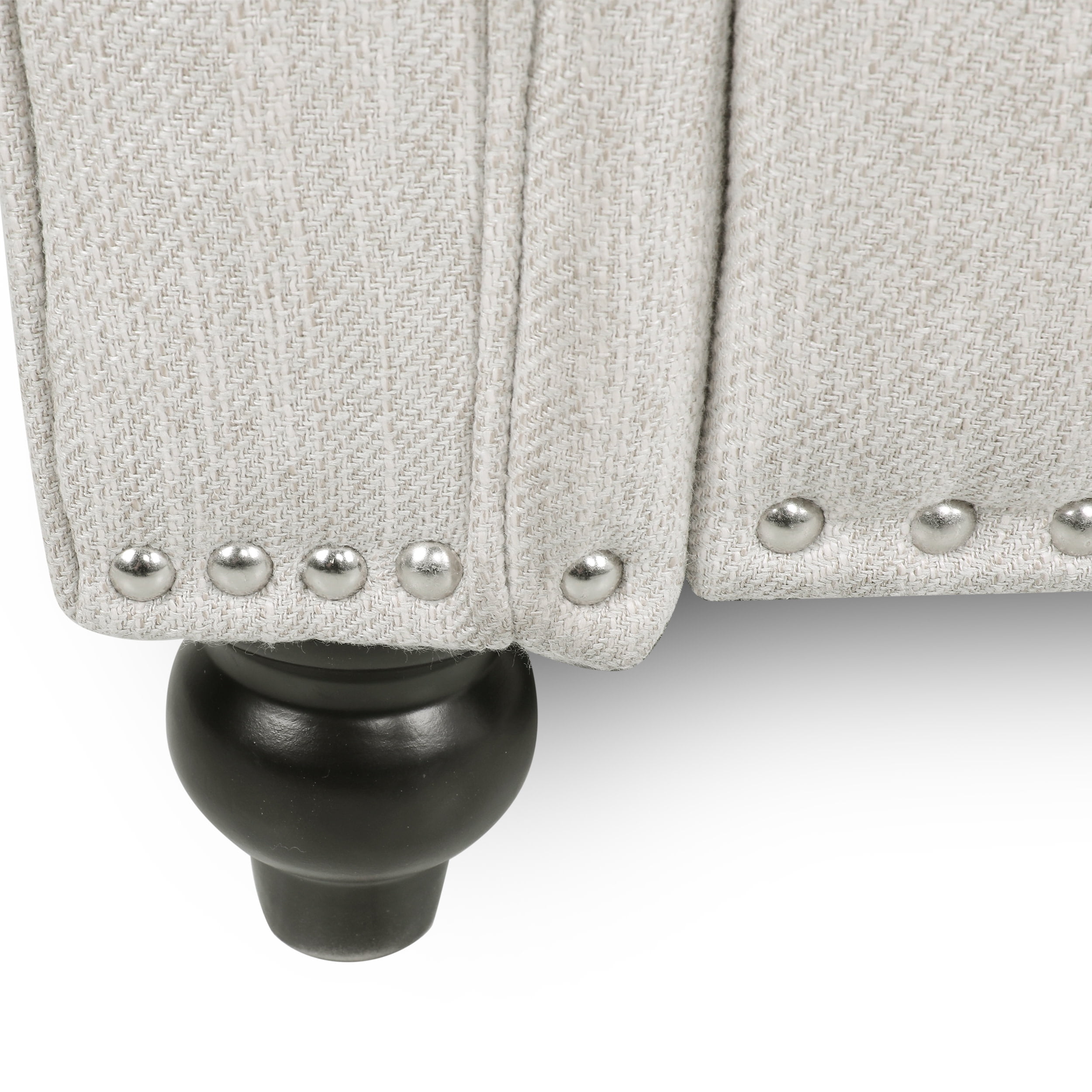 Noble House Torrens Fabric Tufted Recliner, Beige and Dark Brown