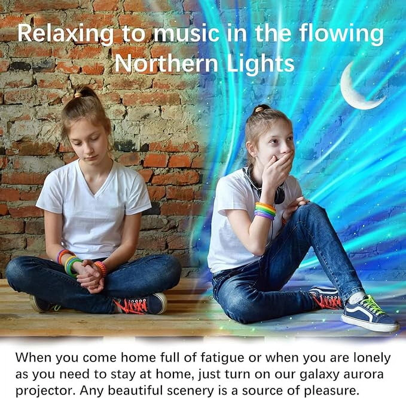 SLOK Aurora Star Light Projector, Galaxy Lights Projector with Remote Control, Night Sky Light Projector Built-in Bluetooth and Multi-Color Projection Lamp for Bedroom Ceiling Party