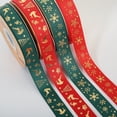 thumbnail image 5 of Gnwei 1 Rolls 5 Yards Christmas Ribbon 1 Inch, Red and Green Satin Ribbon Christmas Craft Ribbons for Gift Wrapping Bow Making DIY Crafts Holiday Xmas Party Decorations, 5 of 5