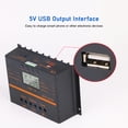 thumbnail image 4 of 50A PWM Solar Charge Controller 12V/ 24V Self-Adapting LCD Solar Panel Battery Charge Discharge Regulator with 5V USB Output Temperature Compensation Multiple Protections, 4 of 8
