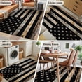 thumbnail image 6 of Wooden Board Washable Area Rug 4 x 6 ft Texture American Flag, Soft Non Slip Rugs Stain Repellent Indoor Felt Carpet for Living Dining Room Bedroom Home Office, 6 of 9