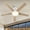 White, variant on Uforic 52" Downrod Ceiling Fans with Light and Remote Control,5 Blades Outdoor Ceiling Fan - Brown