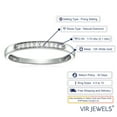 thumbnail image 3 of Vir Jewels 1/10 CTTW Diamond Wedding Band in 10K White Gold 10 Stones Prong Set Size 6 Female Adult, 3 of 7