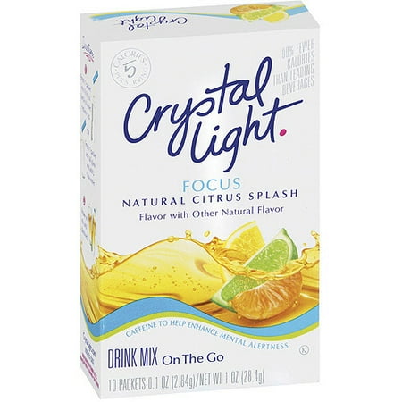 Crystal Light: On The Go Focus Natural Citrus Splash 0.1 Oz Packets Drink Mix, 10 Ct