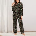 thumbnail image 2 of Sikiie Vector Retro Music Women's Long-Sleeve Shirt and Full-Length Bottom Pajama Set (s-xxl)-X-Large, 2 of 7