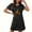 002 Black, variant on Hvot&aat Halloween Women's Short Nightdress With Chest Print Round Neck Short Sleeves Tshirt Dress Pink Rose Skull Loungewear