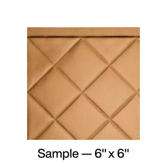 FASÄDE Quilted Decorative Vinyl Backsplash Panel in Antique Bronze (6X6 Inch Sample)