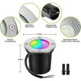 thumbnail image 2 of Lot De 4 Lumire Souterraine Rvb Sincero Lumire Souterraine Extrieure 12-24 V Avec Connecteur De Fil 6 W Changement De Couleur Ip67 Tanche Led Basse Tensi, 2 of 5