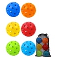 thumbnail image 1 of Pelotas de golf HOTWIND de 3 pulgadas, paquete de 6, coloridas, para practicar con bolsa, 1 of 8