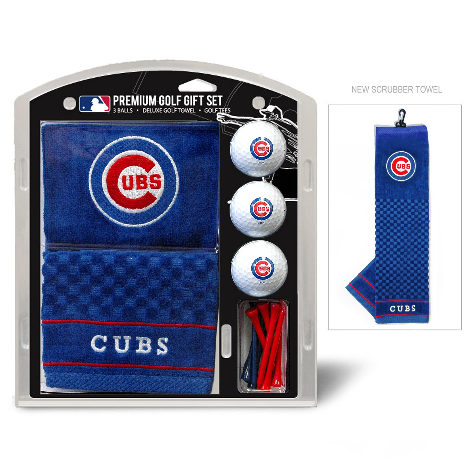 Team Golf MLB Chicago Cubs Embroidered Golf Towel, 3 Golf Ball, and Golf Tee Set - image 2 of 2