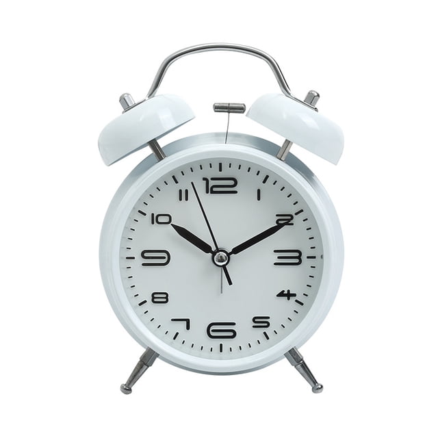 Reloj despertador ruidoso para personas que duermen mucho, relojes analógicos con retroiluminación, reloj despertador de doble campana para dormitorio, mesita de noche para niños