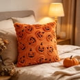 thumbnail image 4 of Halloween Pillow Covers 18x18 inch Throw Pillow Cases Soft Plush Faux Fur Wool Couch Cushion Case for Chair Sofa Bedroom Living Room Home Decor, 4 of 9