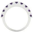 thumbnail image 5 of 1.53 ctw Wedding Band for Women - 14K White Gold Simulated Alexandrite Stackable Eternity Ring, 5 of 6