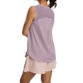 thumbnail image 3 of Uootdi Women's Workout Tanks Sleeveless Curved Hem Mesh Back Tops Active Soft Lightweight Yoga Tops Gift, 3 of 9