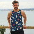 thumbnail image 6 of Vsdgher Sea Creatures Men's Workout Tank Tops Sleeveless Gym Shirt Quick Dry Fitness Bodybuilding Sleeveless T Shirt-4X-Large, 6 of 7