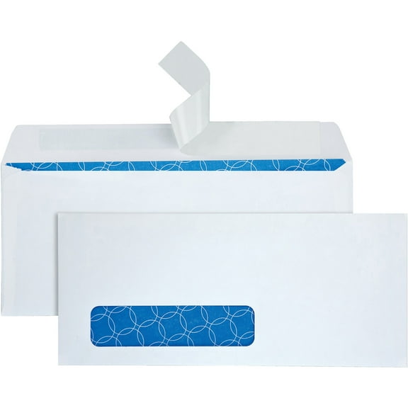 Quality Park Tinted Window Envelope #10 4 1/8 x 9 1/2 White 500/Box 90119