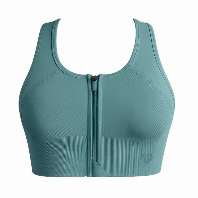 Top Deportivo Marel para Mujer, Cierre Delantero, Pistache Talla EG