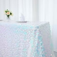 thumbnail image 6 of Efavormart 90"x156" Iridescent Blue Big Payette Sequin Rectangle Tablecloth Premium Table Cover Party Supplies for Baby Shower Tablecloth, Wedding Birthday Party, Banquet Decor, 6 of 11