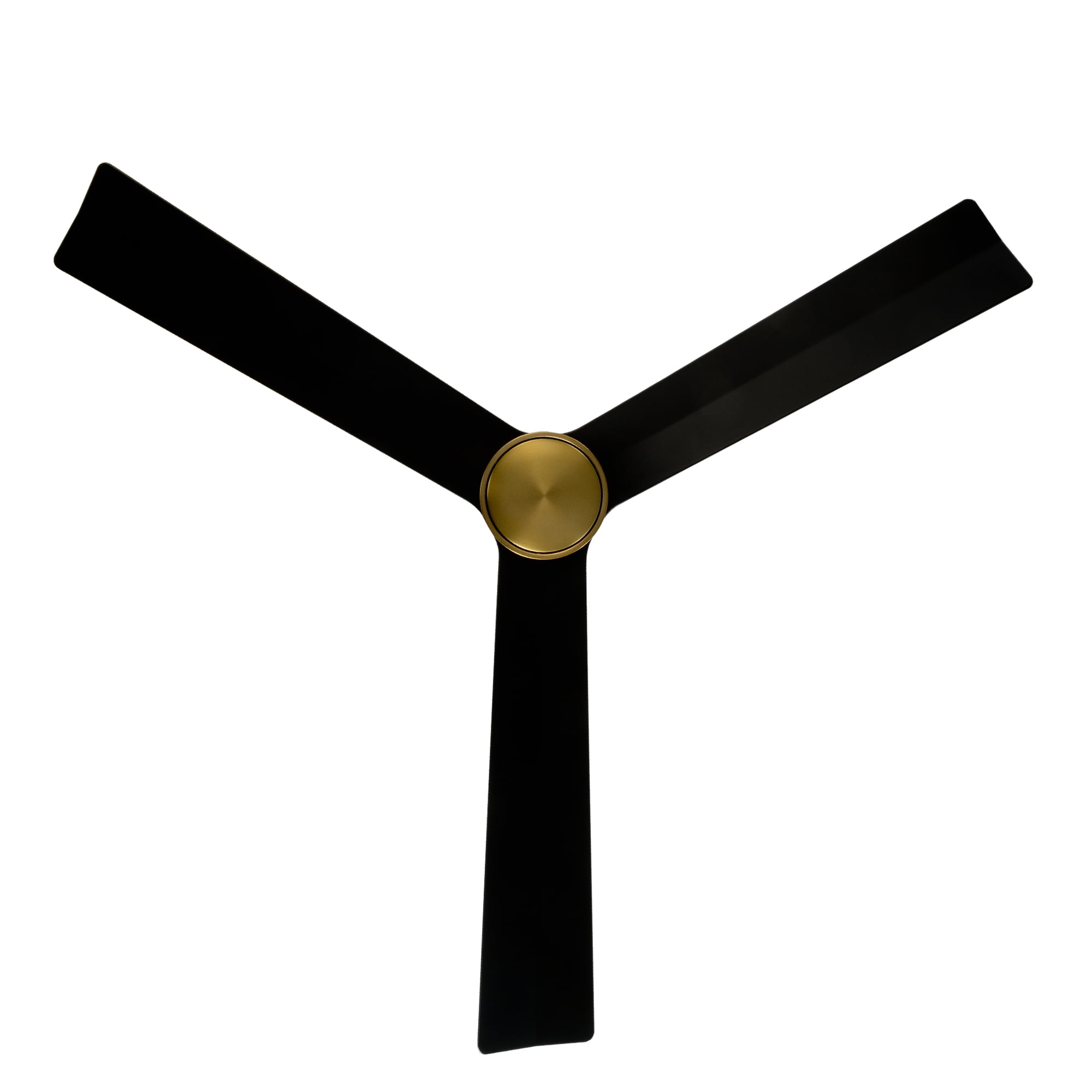 WAC Clean 52" Soft Brass/Matte Black Smart Ceiling Fan with Remote Control