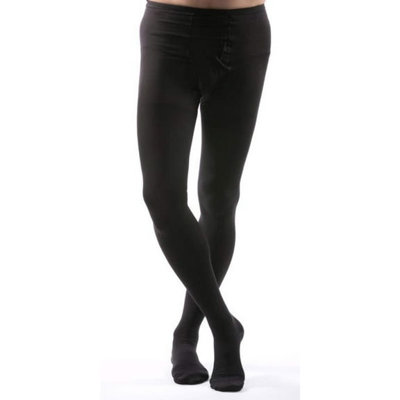 Allegro Men’s 20-30mmHg Waist High 234 Leotard (Black) Medium