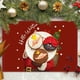 thumbnail image 5 of Manteles Individuales Navideños con Banderines de Mesa, Estampado de Lino, Decoración para Fiestas Navideñas | 5 Piezas | Poliéster Multicolor | 180 X 33 Cm | Diseño con Papá Noel y Copos de Nieve, 5 of 6