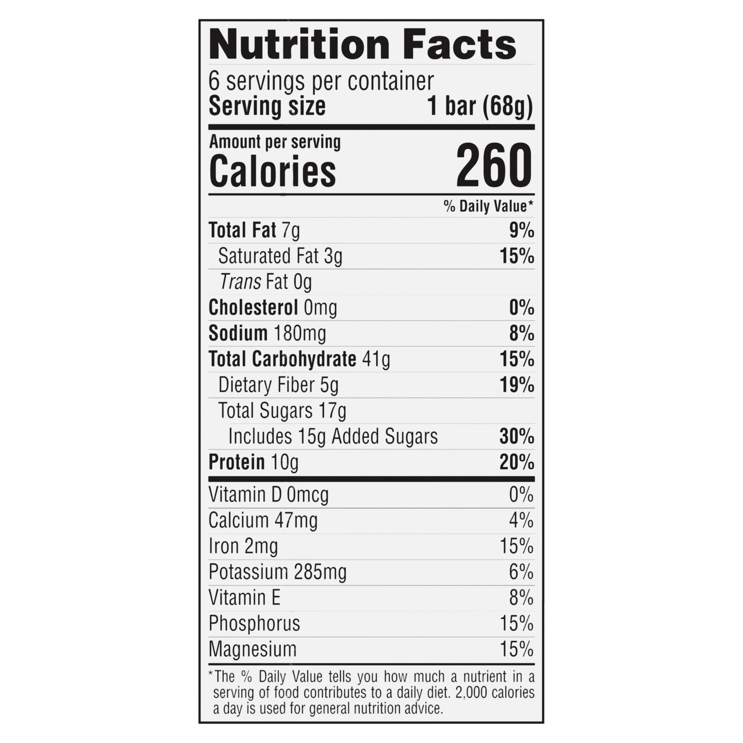 Clif Bar Energy Bars, Coconut Chocolate Chip, 10g Protein Bar, 6 Ct, 2.4 oz