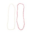 thumbnail image 2 of EeaseCA 2Pcs Bikini Chain Beach Chain Waist Chain Waist Beads Belly Beads Double-string Chain (Red), 2 of 7